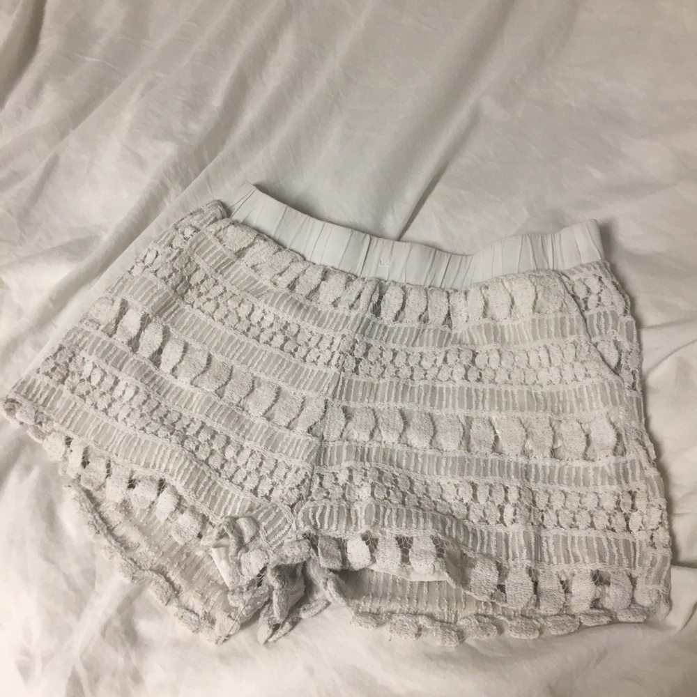 White Lace Shorts